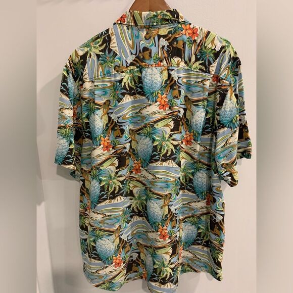 Tommy Bahama Hula Girl Tropical Print Men's Shirt - Multicolor - Picture 2 of 6